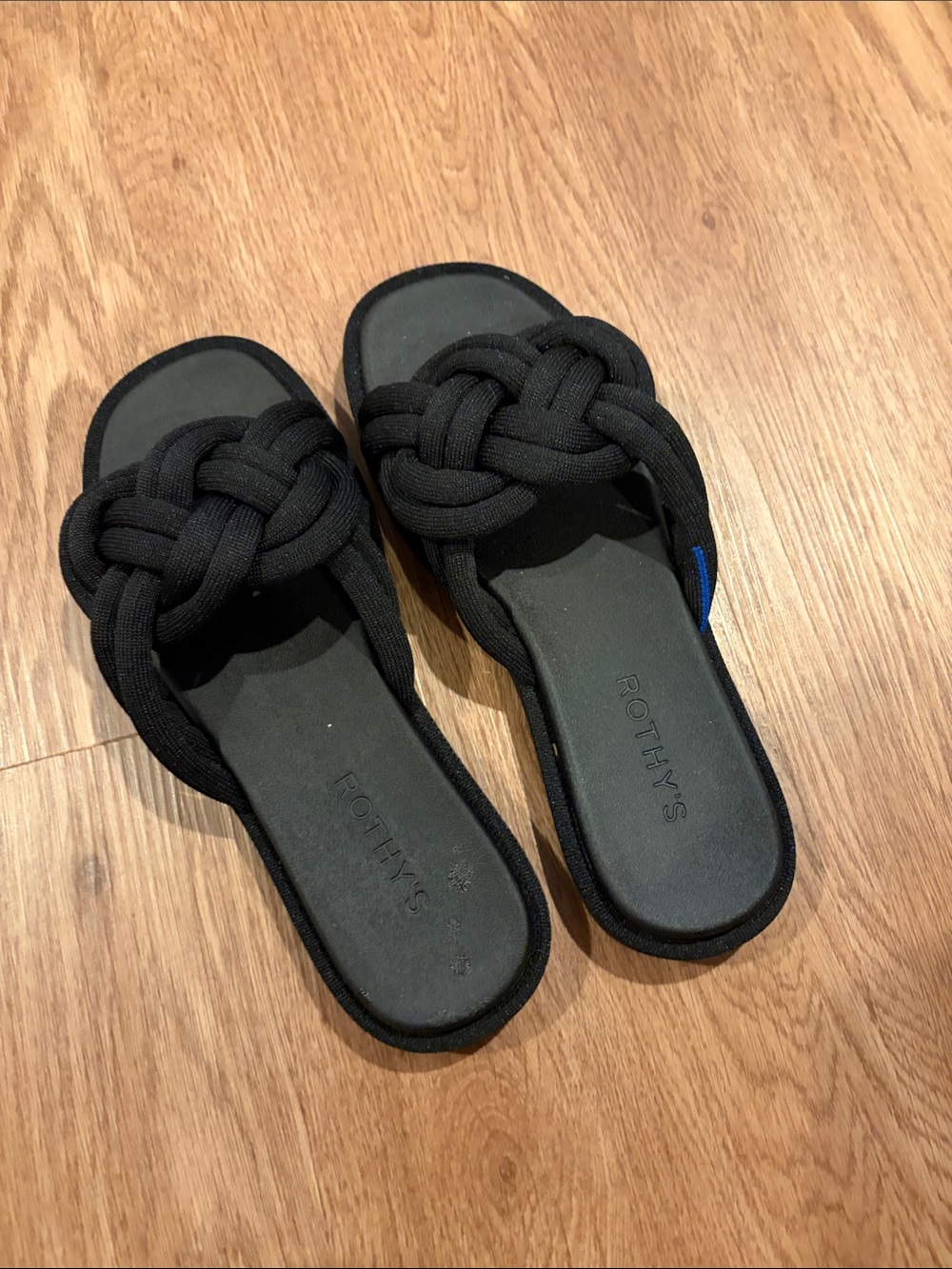 Rothy's Black Knotted Slide Mules
